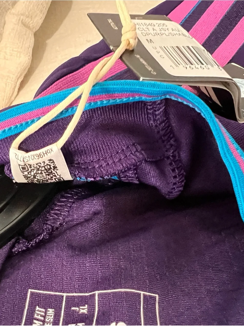 adidas Charlotte FC Purple Jersey with Pink Stripes and Blue Accents